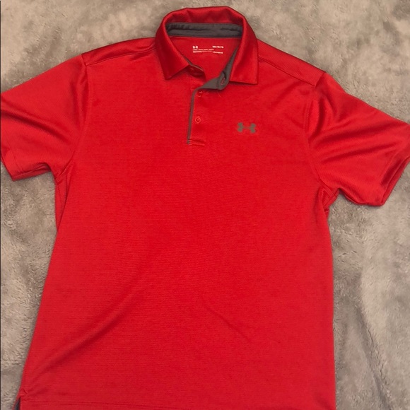 under armor red polo